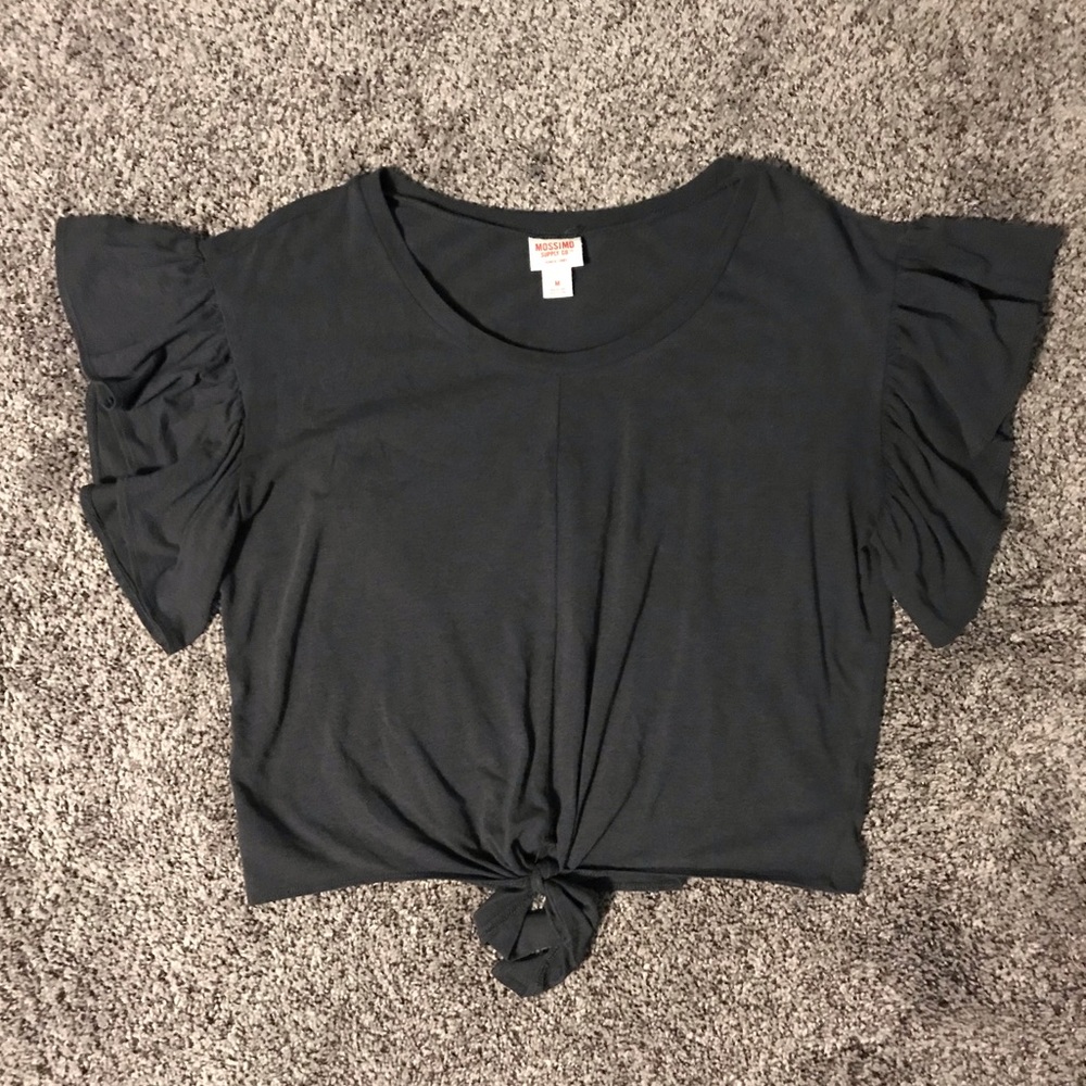 Mossimo front tie shirt with flare sleeves size M